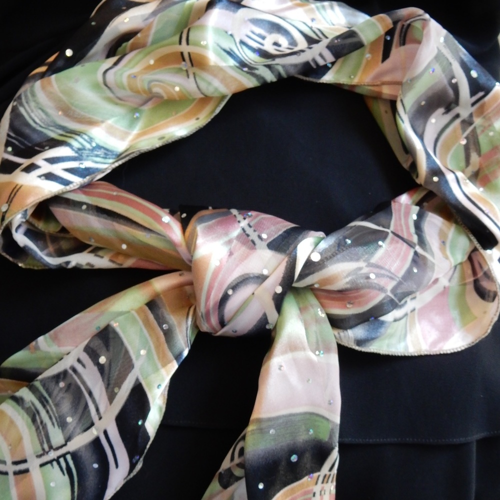 New Never Worn 13 x 60 Scarf With Sparkle